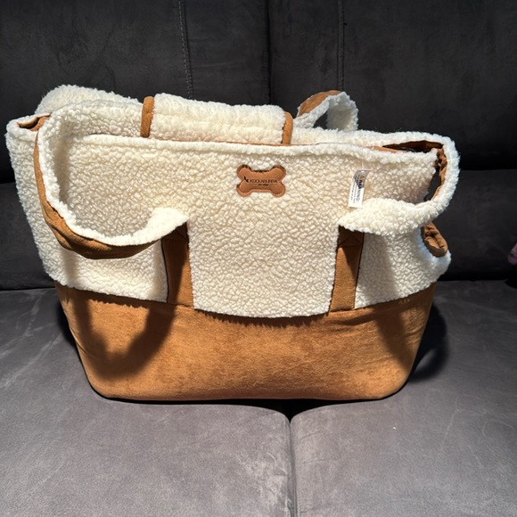 NWOT Koolaburra by UGG Faux Suede and Sherpa Pet Carrier Sherpa bag - Picture 2 of 9